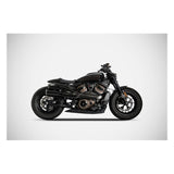 ZARD, SPORTSTER S TOP GUN EXHAUST SYSTEM. MATTE BLACK