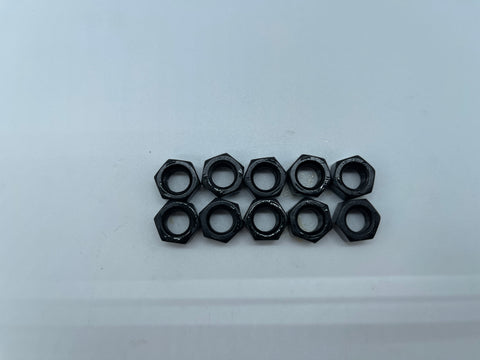 3/8 Nut Black Pack of 10 - Harley Davidson Sportster Softail 48 Forty Eight Iron