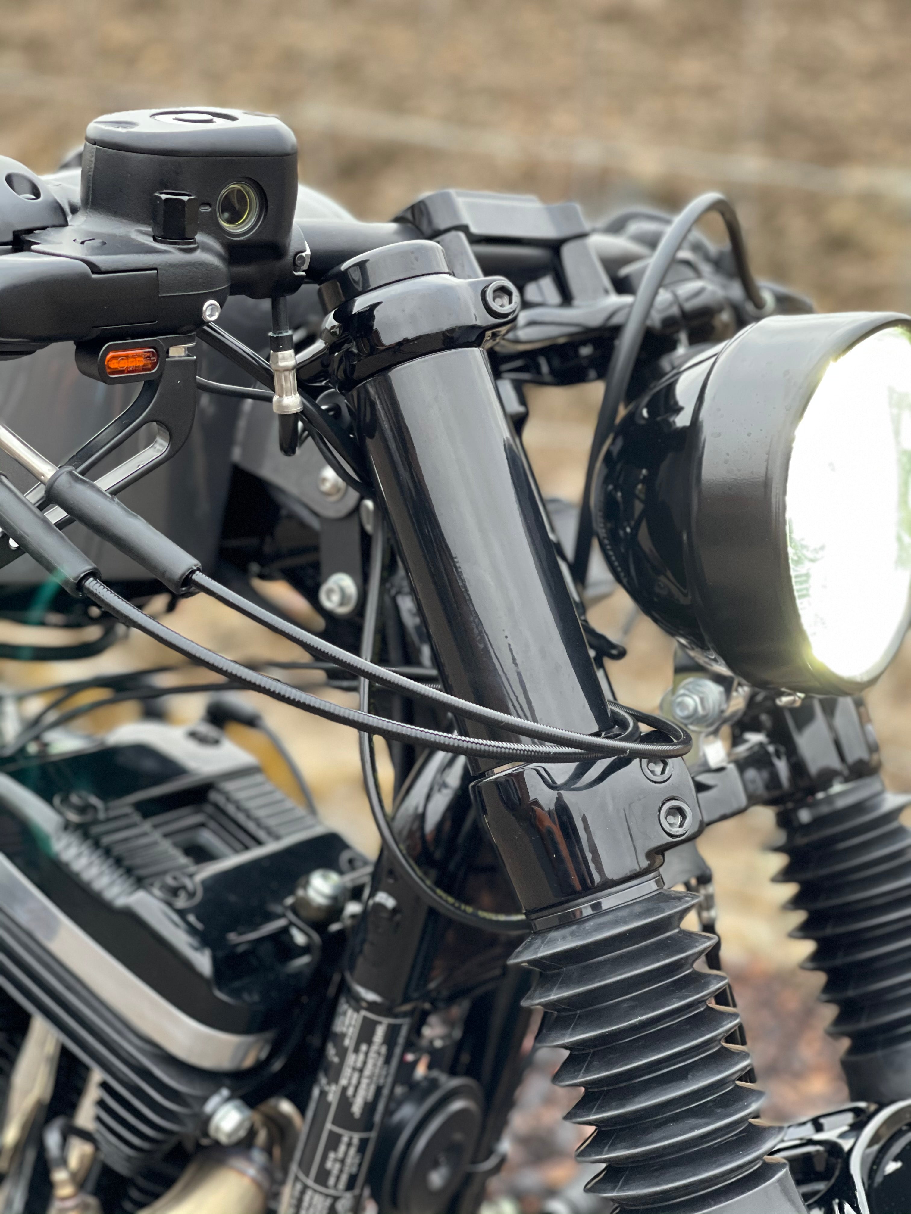 Fork Triple Tree Bolts - Black - Harley Davidson Sportster - 48