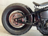 Dstar Shorty Rear Fender 150/160 wide & fixing Kit - Softail M8 - Black Fibreglass