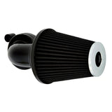 Black air filter with white rim on a white background